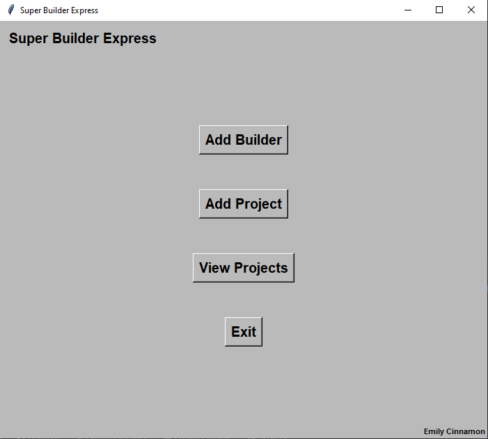 The Super Builder Express Program